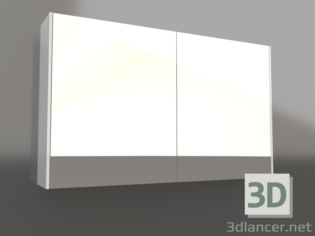 3D Modell Spiegelschrank 100 cm (MOB0410+MOB0717W) - Vorschau