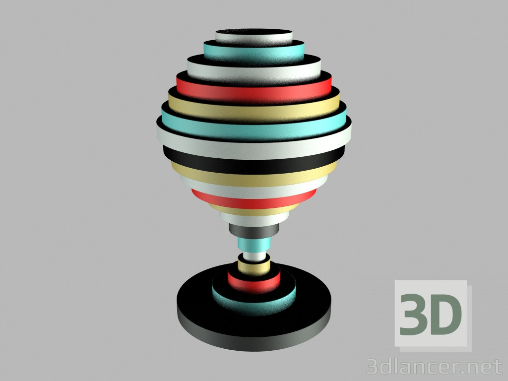 3D modeli Masa lambası PXL bord - önizleme