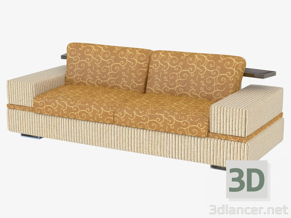 3D Modell Sofa mit Regal - Vorschau