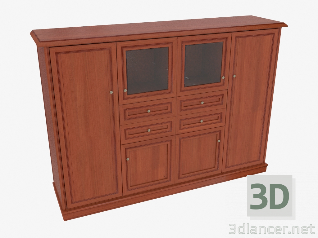 3D modeli Açık büfe dört bölümlü (363-33) - önizleme