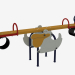 3D Modell Schaukelstuhl Ausgleichsgewicht eines Kinderspielplatzes Pelican (6218) - Vorschau