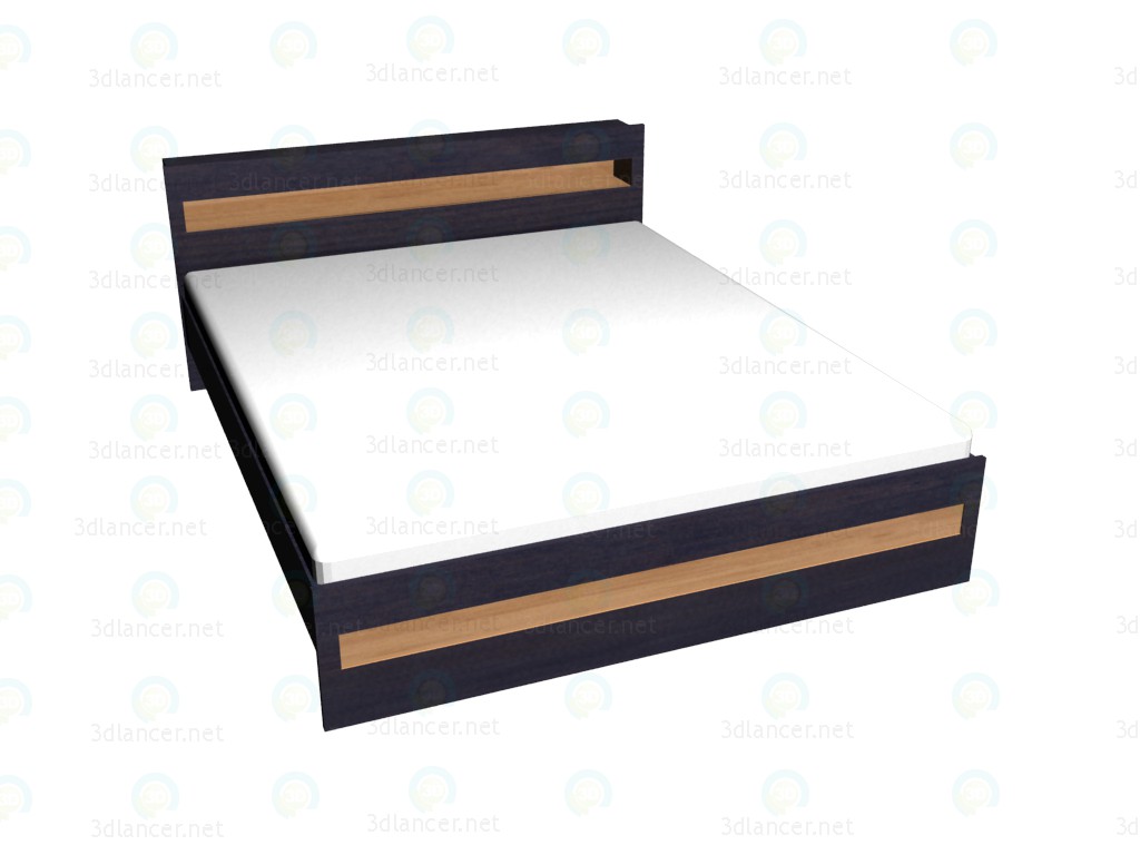 3 डी मॉडल डबल बेड 180 x 220 - पूर्वावलोकन