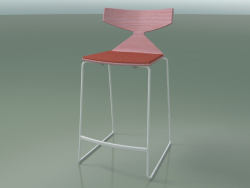 Stackable Bar Stool 3712 (with cushion, Pink, V12)