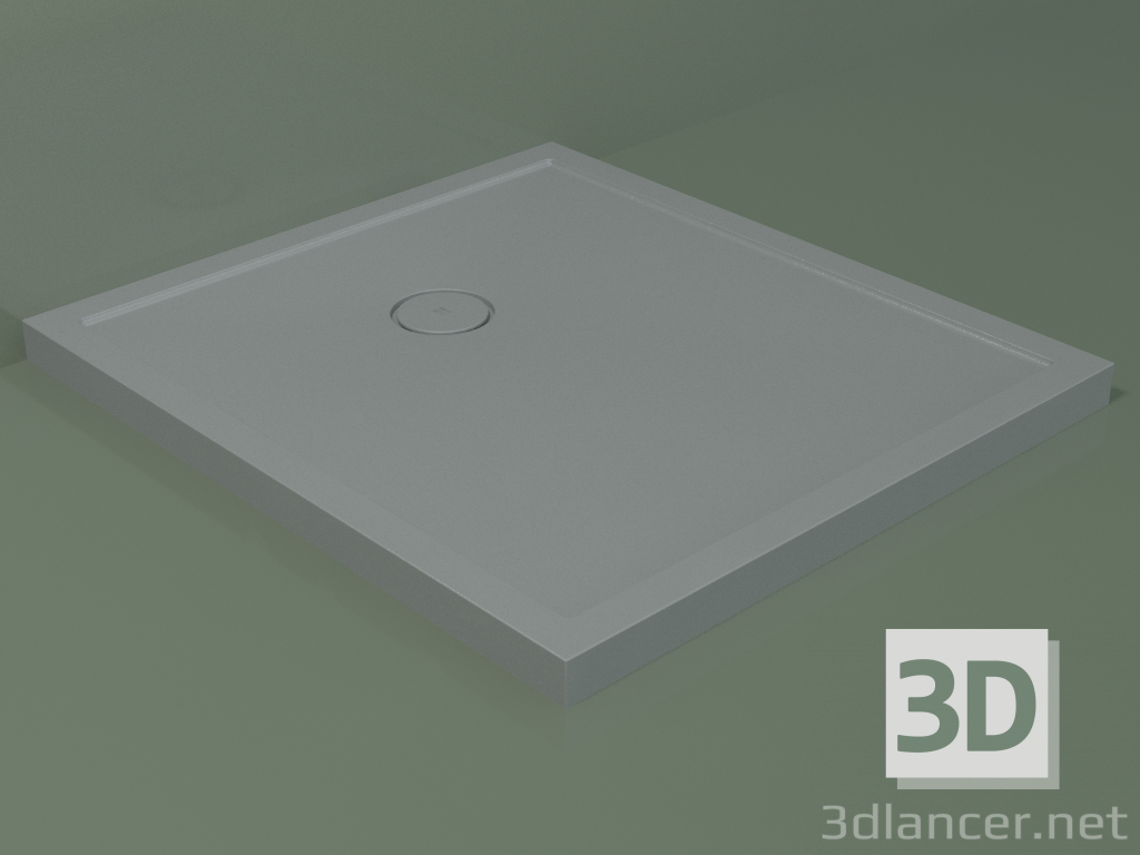3D modeli Duş teknesi Medio (30UM0140, Gümüş Gri C35, 90x100 cm) - önizleme