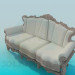 3d model Baroque sofa - preview