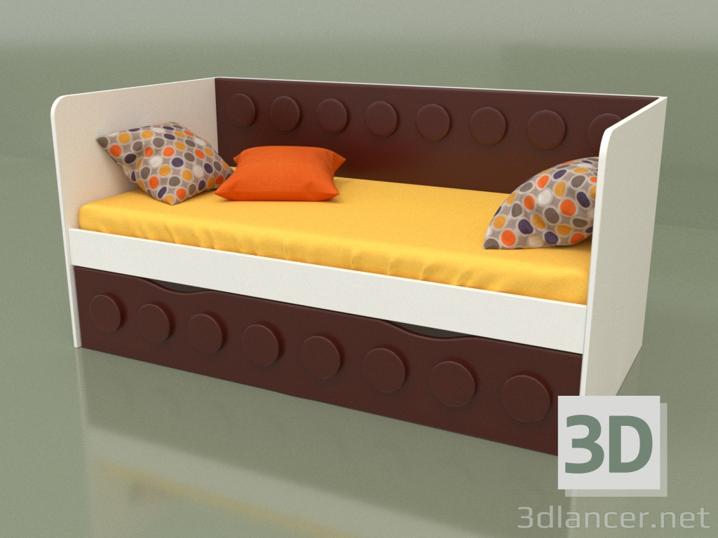 3D Modell Schlafsofa für ein Kind mit 1 Schublade (Arabika) - Vorschau