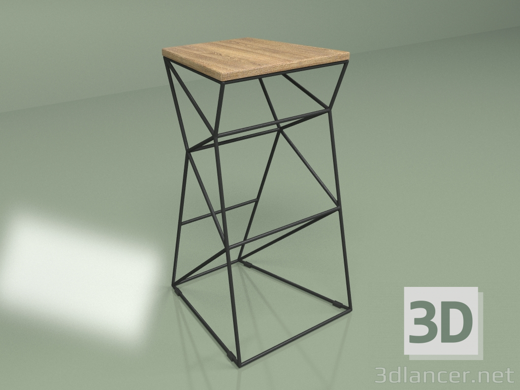 3D modeli Bar taburesi SUPPOR 780 (kırsal kül) - önizleme