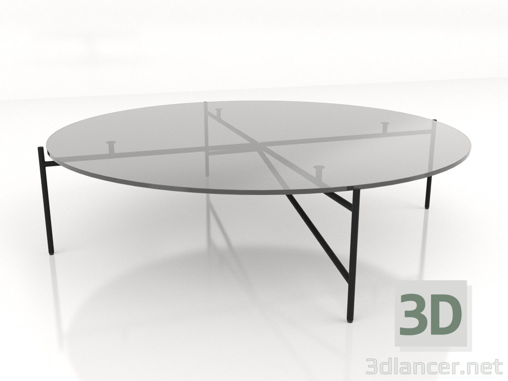 3d model A low table d120 with a glass top - preview
