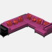 3d model Modular corner sofa (with shelves) Aquitaine - preview