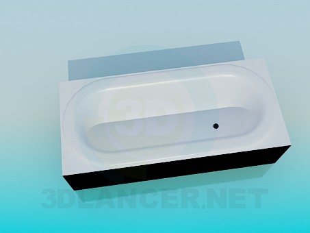 3D Modell Eingebaute Badewanne - Vorschau