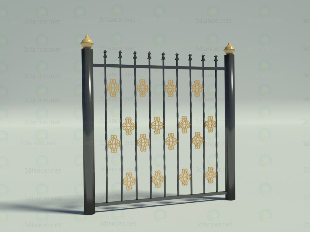3d модель Забор – превью