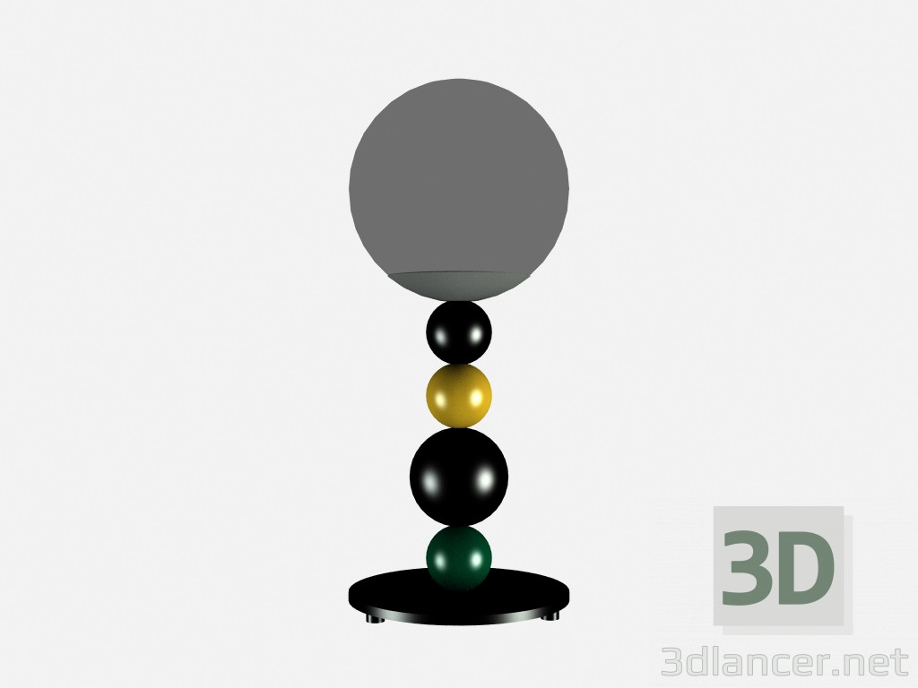 3d model RGB lamp table - preview