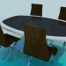 3D Modell Business-Tisch und Stühle - Vorschau