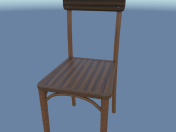 Sandalye basit (ahşap)