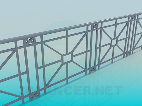 3D Modell Geländer für die Brücke - Vorschau