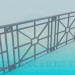 3 डी मॉडल पुल के लिए रेलिंग - पूर्वावलोकन