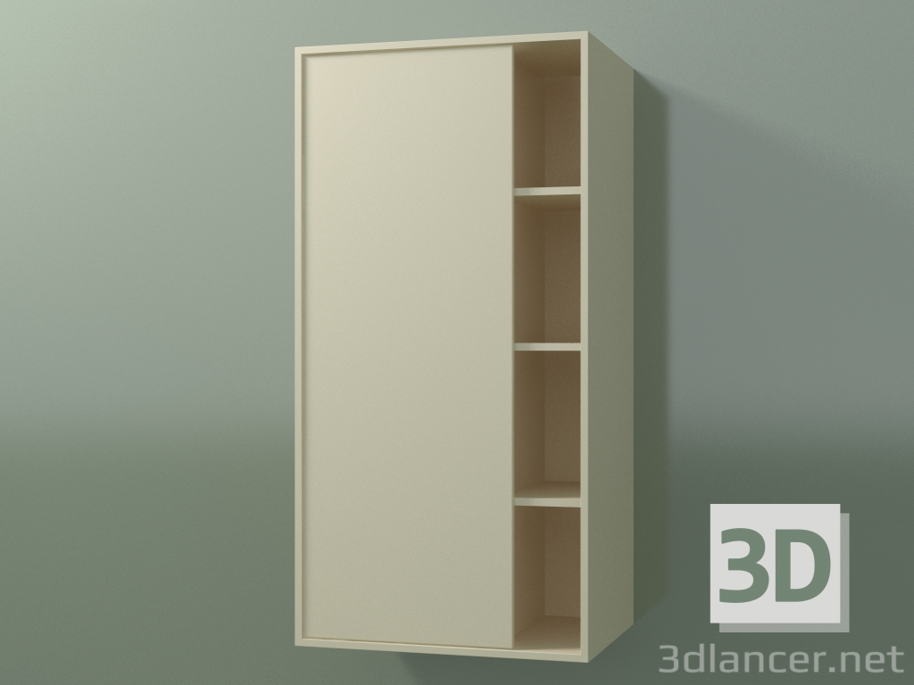 3 डी मॉडल 1 बाएं दरवाजे के साथ दीवार कैबिनेट (8CUCСDS01, हड्डी C39, L 48, P 36, H 96 सेमी) - पूर्वावलोकन