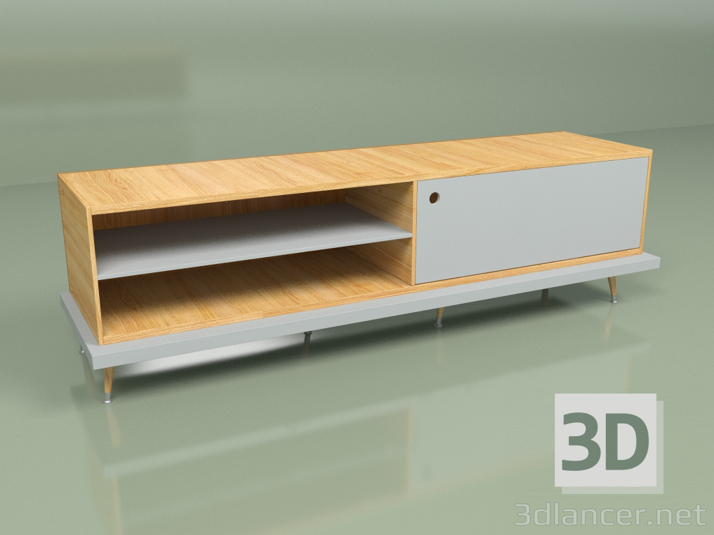 3d model Multimedia cabinet TIWI (light gray) - preview