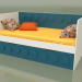 modèle 3D Canapé-lit pour enfant avec 1 tiroir (Turquoise) - preview