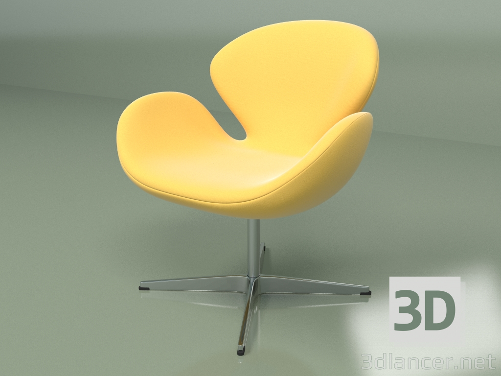 3D Modell Sessel Schwan (gelb) - Vorschau