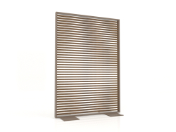 Partition made of artificial wood and aluminum 120x170 (Teak, Bronze)