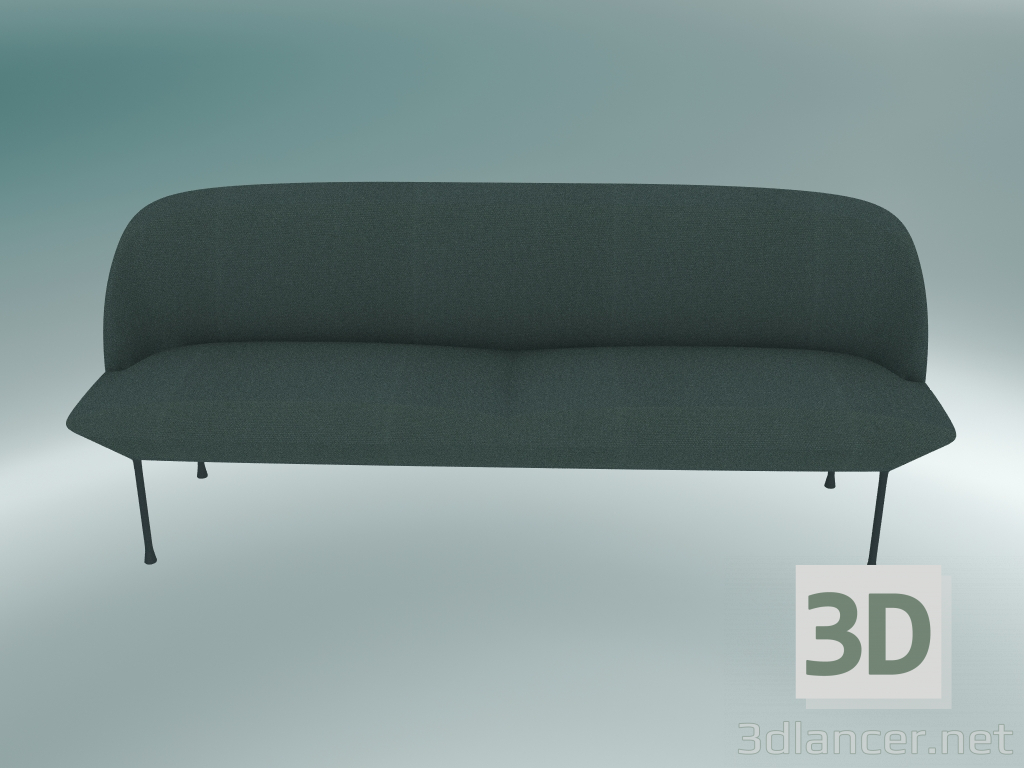 modèle 3D Canapé triple Oslo (Steelcut 180, gris foncé) - preview