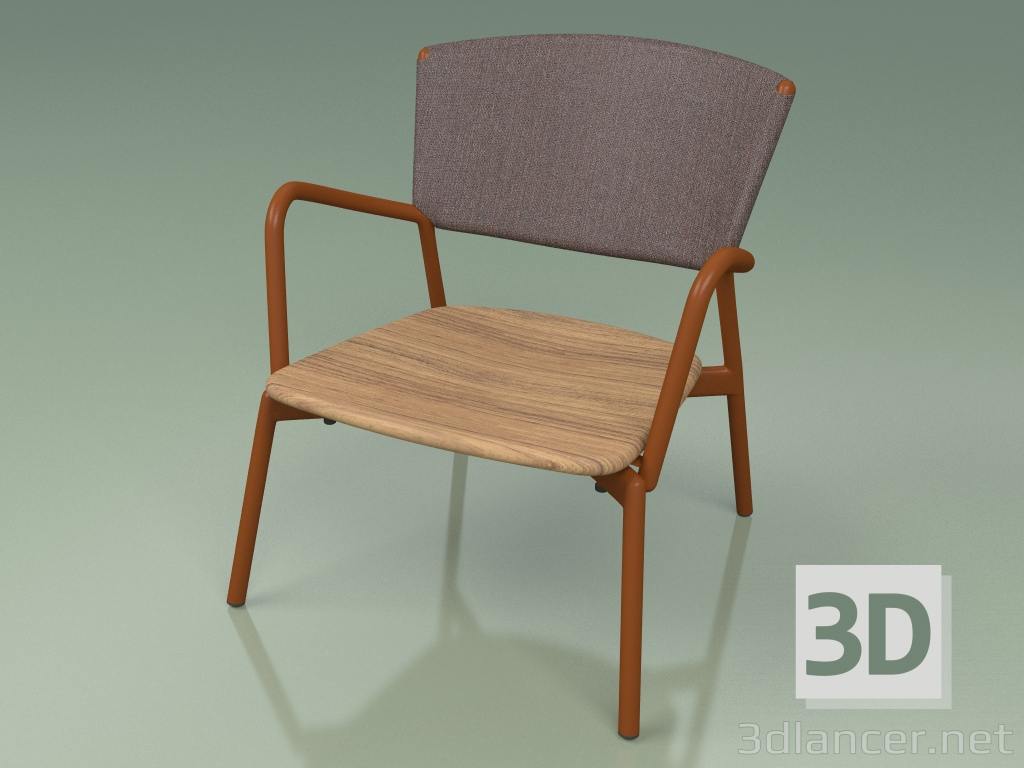 3D modeli Koltuk 027 (Metal Pas, Batyline Kahverengi) - önizleme