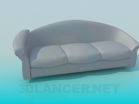 Modelo 3d Sofá com encosto de cabeça - preview