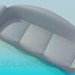 3D Modell Sofa mit Kopfstütze - Vorschau