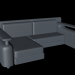 3d мінімалістичний диван модель купити - зображення