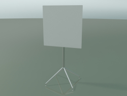 Quadratischer Tisch 5748 (H 103,5 - 69 x 69 cm, gefaltet, weiß, LU1)