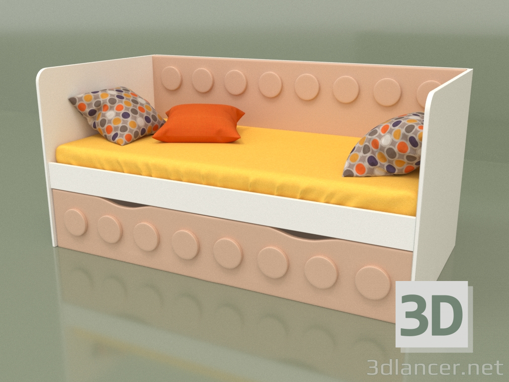 Modelo 3d Sofá cama infantil com 1 gaveta (Gengibre) - preview