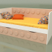modèle 3D Canapé-lit pour enfant avec 1 tiroir (Ginger) - preview