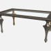 modèle 3D Table à manger rectangulaire pour jambes bouclés AIDA Z01 - preview