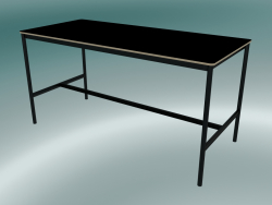 Rectangular table Base High 85x190x95 (Black, Plywood, Black)