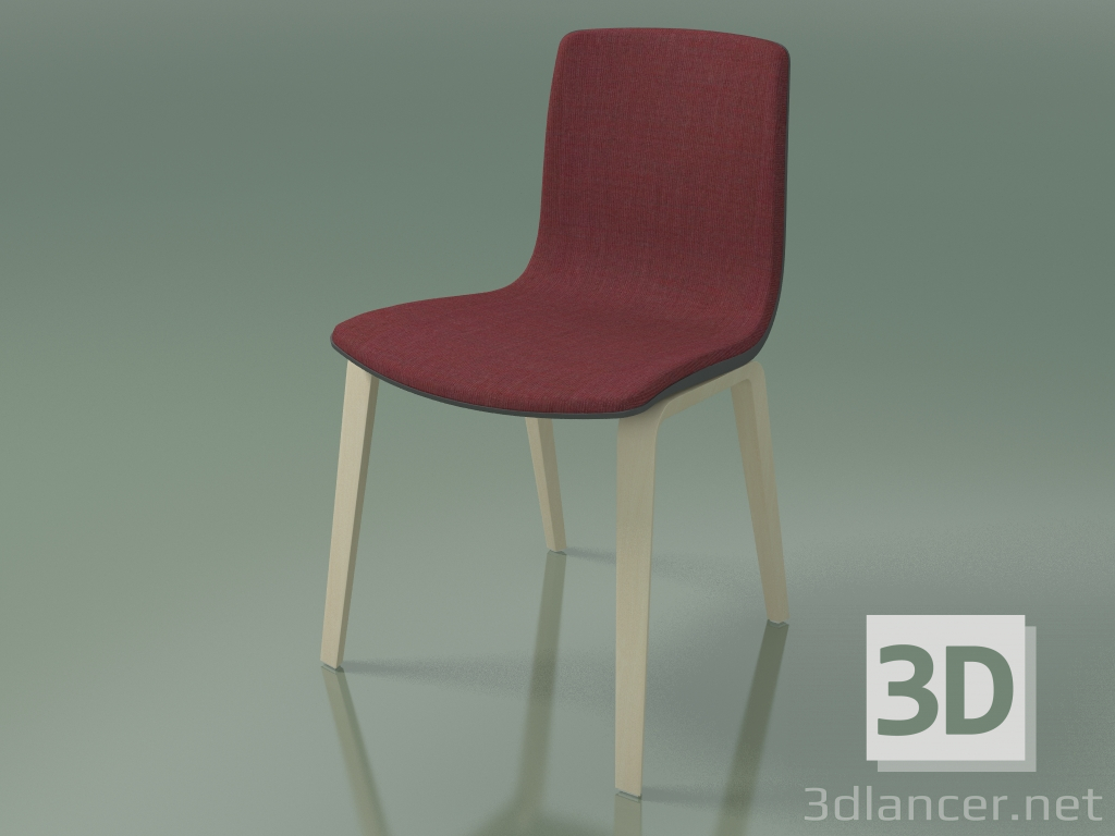 3D Modell Stuhl 3966 (4 Holzbeine, Polypropylen, Polster, weiße Birke) - Vorschau