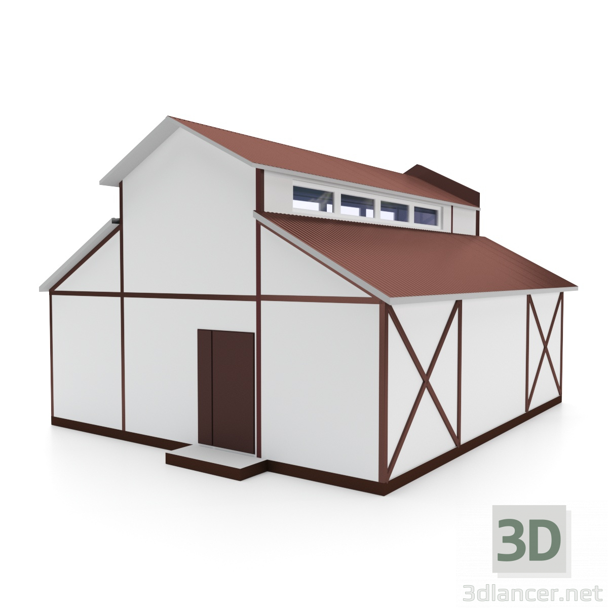 modello 3D di mini market 8X9 comprare - rendering