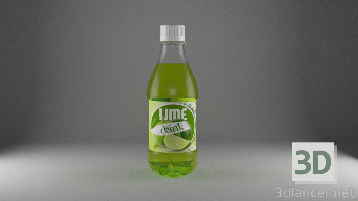 modèle 3D de Petite bouteille de boisson gazeuse acheter - rendu