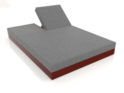 Bed with back 140 (Wine red)