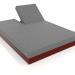 3D Modell Bett mit Rückenlehne 140 (Weinrot) - Vorschau