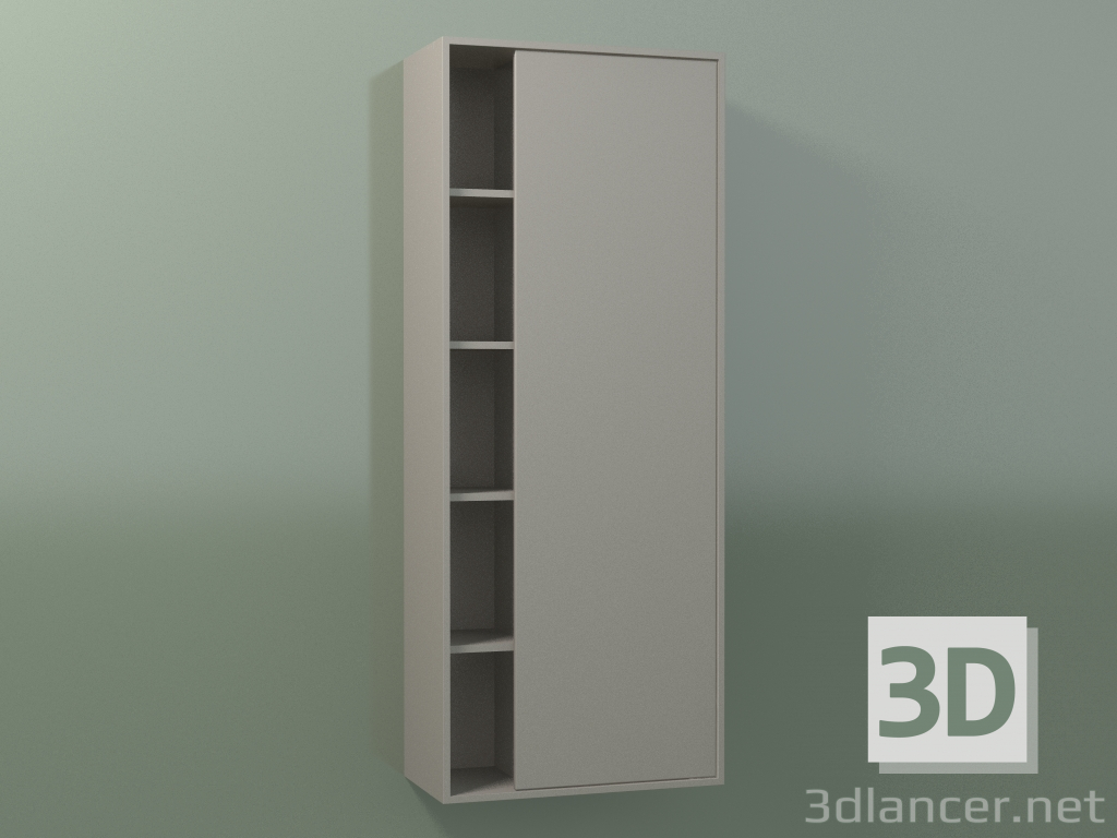 3d model Armario de pared con 1 puerta derecha (8CUCDСD01, Clay C37, L 48, P 24, H 120 cm) - vista previa