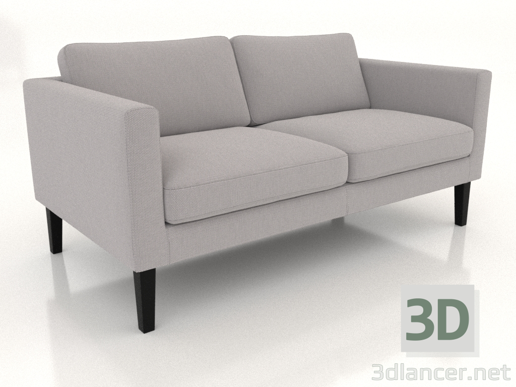 3D modeli 2 kişilik kanepe (yüksek ayaklı, kumaş) - önizleme