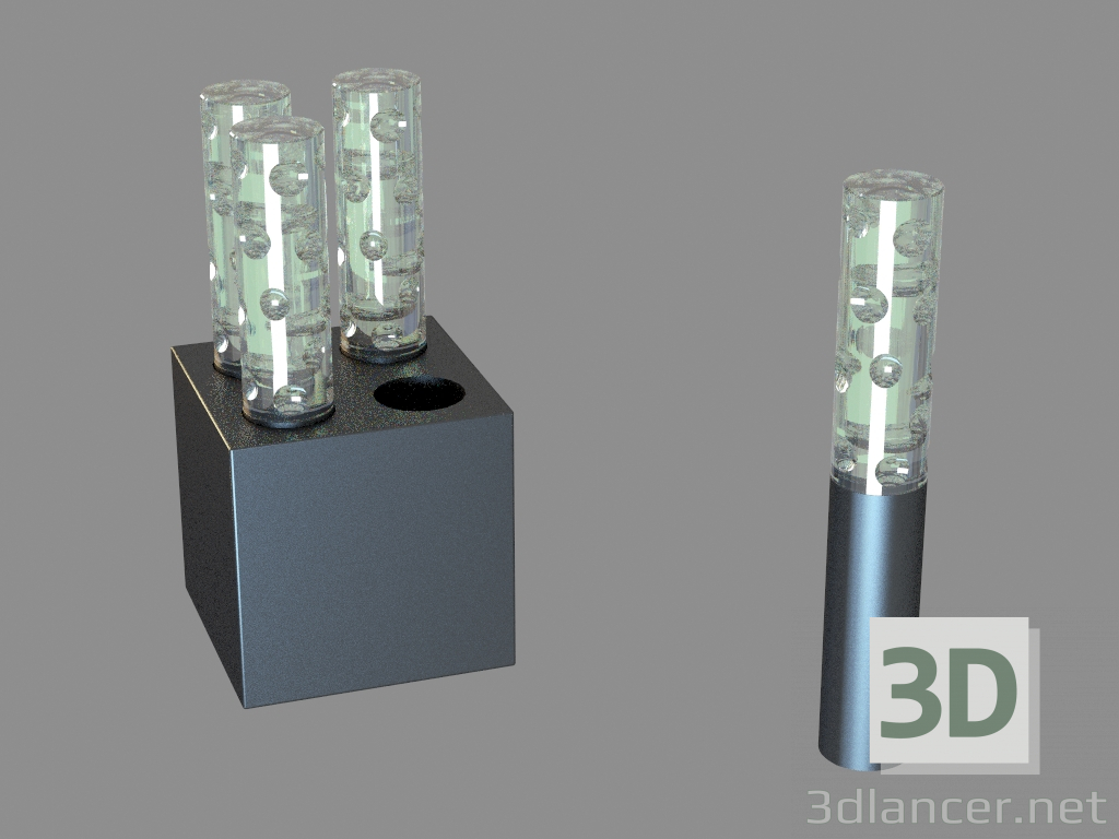 modello 3D Lampada da parete Lampada Jardin de Cristal 4L Jallum taglio rotondo e LED - anteprima