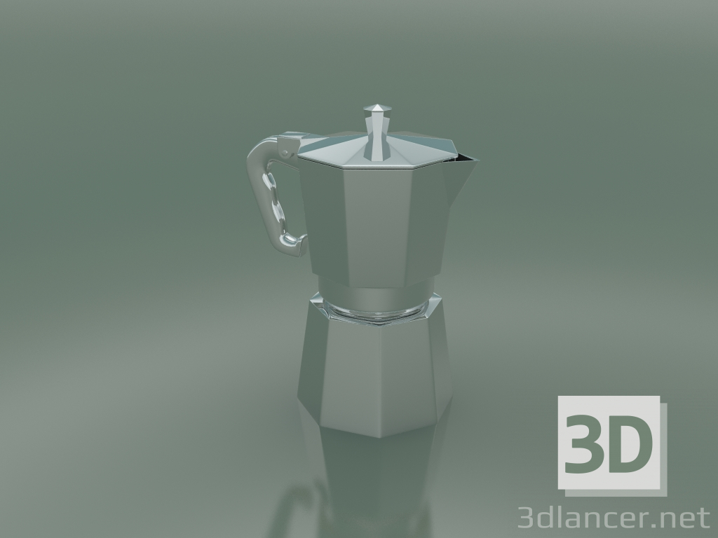 3D modeli Moka Sürahi (Küçük, Platin) - önizleme