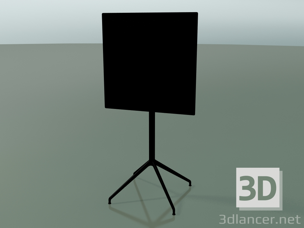 modello 3D Tavolo quadrato 5748 (H 103.5 - 69x69 cm, piegato, Nero, V39) - anteprima