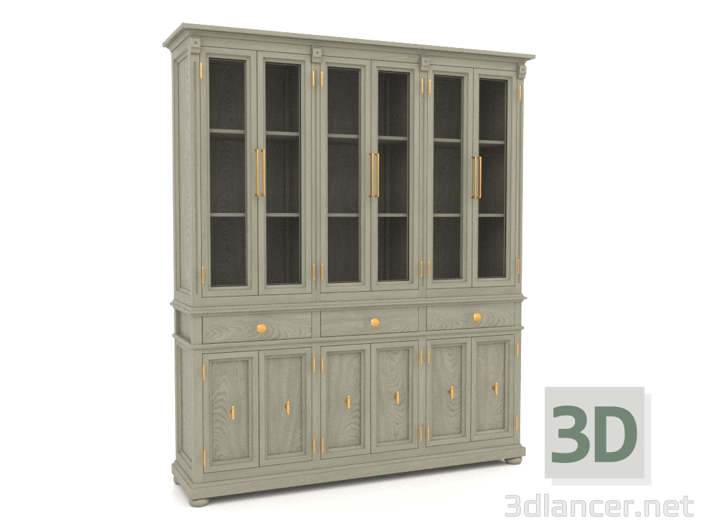 modello 3D Credenza (3 sezioni) - anteprima