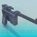 3D Modell Pistole Mauser C96 - Vorschau