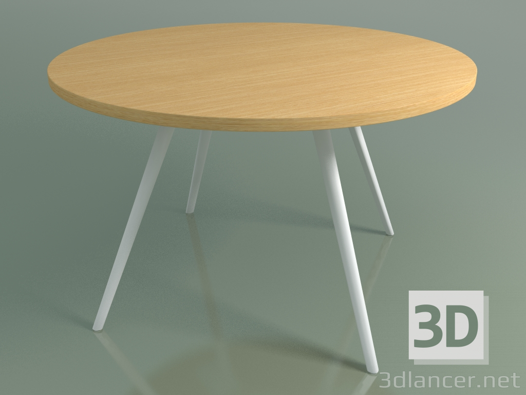 3D Modell Runder Tisch 5455 (H 74 - T 120 cm, furnierte L22 natürliche Eiche, V12) - Vorschau