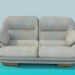 3d model Gray sofa - preview