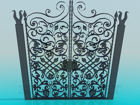 3d model Forged Iron Gates - preview